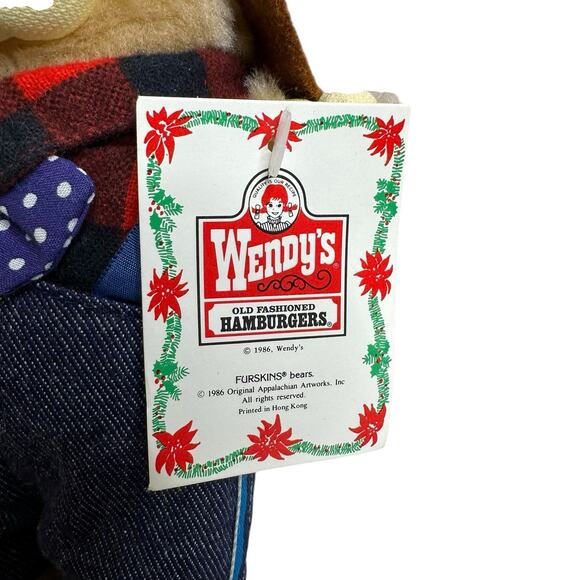 Furskins Plush Bear 1986 Farrell 7in Wendy’s with Tag Vintage Stuffed Animal Toy - Picture 6 of 8